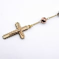 thumbnail image 4 of Women's 3 Colors Beads Religious Rosary Cross Charm Y Necklace Chain 24 inches length 18kt Gold Plated - Prayer Virgin De Guadalupe Rosario Crucifijo, 4 of 5