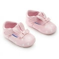 thumbnail image 5 of Baby Girls PU Leather Crib Shoes Infants Anti-Slip First Walking Shoes 0-18 Months, 5 of 6