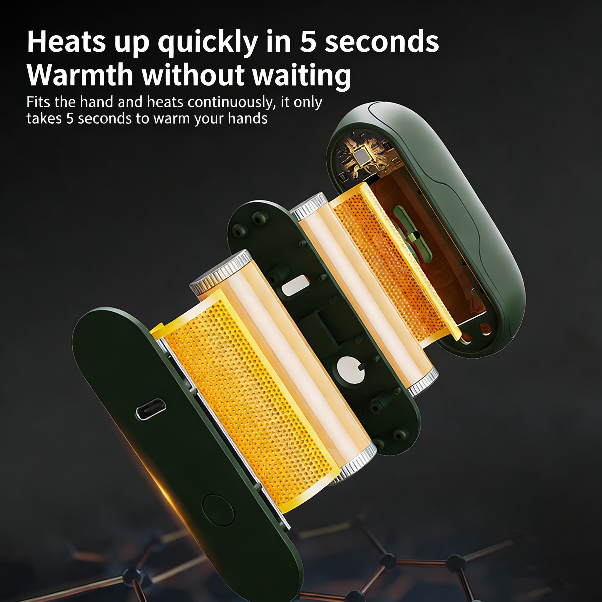 Hand Warmers Rechargeable 1 Pack,Smart Chips Electric Hand Warmers, Portable Pocket Heater, Gifts for Christmas, Outdoor, Hunting, Golf, Camping Accessories,Style 8