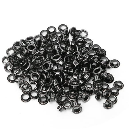 

100 Set Brass Eyelet Clothing Bag Accessory Double Side 4mm Eyelet Grommet KitBlack