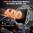 thumbnail image 5 of Smartwatch for Men with Fitness Tracker, 2.01-inch Answer/Make Calls/100+ Sport Modes, IP68 Waterproof, men's Military Smartwatch compatible with Android IPhone Devices (Black), 5 of 7