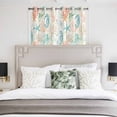 thumbnail image 3 of Teal Red Coastal Kitchen Curtains Window Panels, Nautical Seahorse Beach Coral Starfish Retro Insulated Window Treatment Curtain, Grommet Curtains for Bedroom/Living Room/Bathroom, 2 Piece 42"Wx45"L, 3 of 8