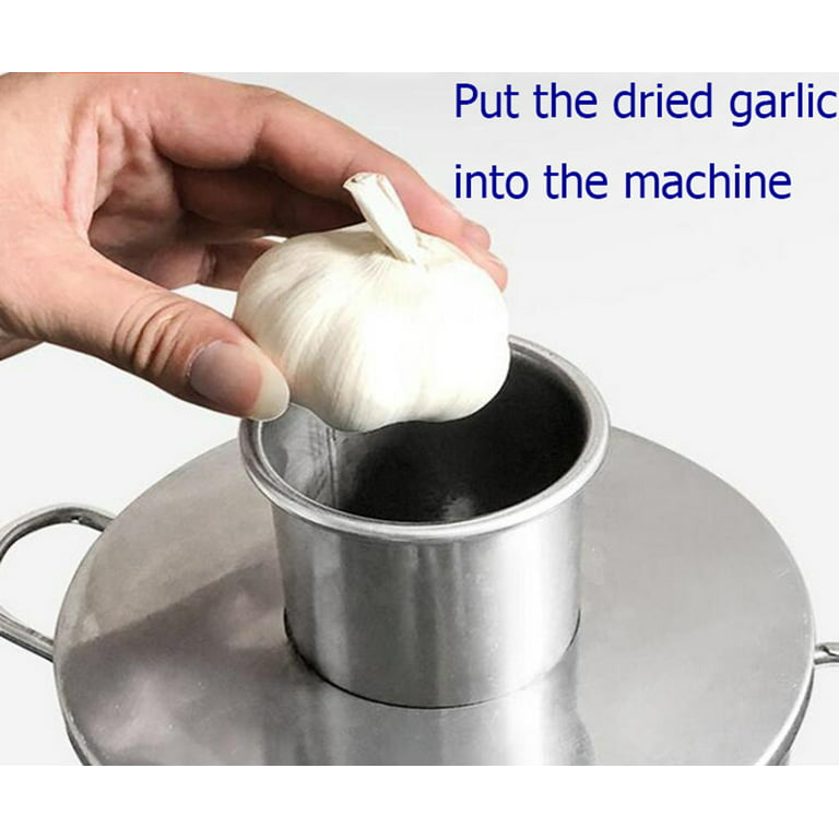 Techtongda Electric Garlic Peeler Machine for Dry Whole Garlic Peeling Stainless Steel 20-35kg/h, Size: Large, Silver
