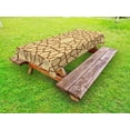 thumbnail image 1 of Antique Outdoor Tablecloth, Arabesque Star Shapes on Retro Design with Fractures Classic Eastern Building, Decorative Washable Fabric Picnic Table Cloth, 58 X 84 Inches,Cream Brown, by Ambesonne, 1 of 2