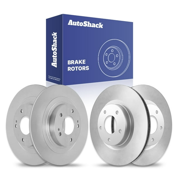AutoShack Front Vented & Rear Solid Brake Rotors 4-PC Set Replacement for 2013-2024 Mitsubishi Outlander Sport 2014-2020 Mitsubishi Outlander