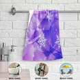 thumbnail image 5 of Light Purple Snowflakes Stars Hand Towels 2 PCS, Christmas Kitchen Towel Ultra Soft and Highly Absorbent,Decorative Fingertip Face Towel for Bathroom Hotel, 28.3"x 14.4", 5 of 6