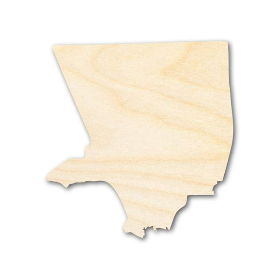 Unfinished Wood Los Angeles LA County Shape 3" / 1/8"