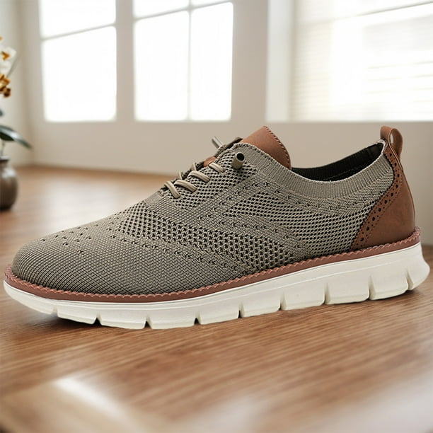 Zapatillas de vestir de malla para hombre, zapatos informales transpirables para negocios o caminatas informales
