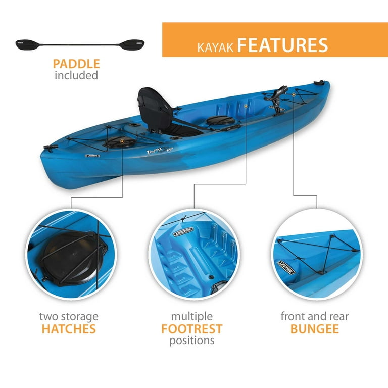 Lifetime Tamarack Angler 10 ft SOT Kayak, Azure Fusion (90905