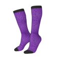 thumbnail image 2 of Balery Glitter Purple Printed Novelty Socks Men's Women's Crew Socks Sports Socks Knee High Socks Cotton Socks Quirky and Cool Socks, 2 of 9