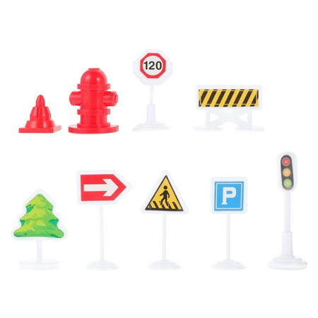

NUOLUX 12Pcs Children s Toys Street Traffic Sign Delicate Road Signal Signage Scene
