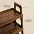 thumbnail image 4 of GOMYHOME 3-Tier Solid Wood Ladder Shelf, Small Storage Bookshelf, Walnut, 4 of 6