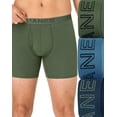thumbnail image 6 of Hanes Ultimate Men's Boxer Briefs Pack - 3-Pack - Cotton-Stretch Underwear - Moisture-Wicking Blue/Green L, 6 of 8