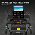 thumbnail image 6 of HARISON Folding Treadmill with Incline, Treadmills 300lb Capacity with Brushless Motor, Running Machine for Home with Bluetooth & Adjustable Tablet Stand, 90% Pre-assembled, 64 Preset Programs, 6 of 10