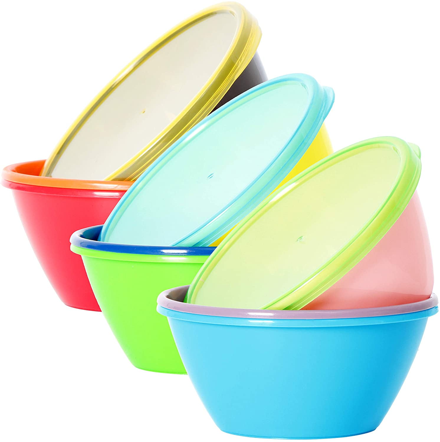 Set of 9 in 9 Assorted Col Kids Plastic Bowls Youngever 10 Ounce Plastic Bowls 