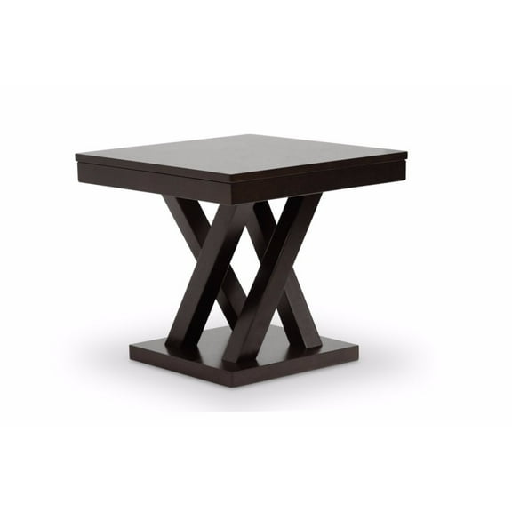 Baxton Studio Everdon Dark Brown Modern End Table