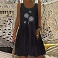 thumbnail image 1 of SMihono Robe d'Été pour Femmes Grande Taille Mode Femmes Décontractée Sexy Col Rond Imprimé Dentelle Sans Manches Mini Robe, 1 of 8