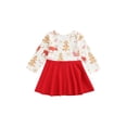 thumbnail image 2 of ITFABS Robe de Noël pour Filles, Jupe à Manches Longues Imprimé Renne, 2 of 8