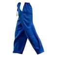 thumbnail image 3 of Outfmvch cotton linen pants women Lace Side Straight-legs Work Pants Women Gaucho Pant Gauze Drawstring Pull On Pants Boho Wide Leg High Waist Linen Beach Pants Cotton Linen Palazzo Pants Blue L, 3 of 4