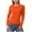 P02-Orange, variant on Towmus Women Long Sleeve Basic Tops Solid Color Fall Shirt Crew Neck Slim Fitted Winter Clothes, Black, L