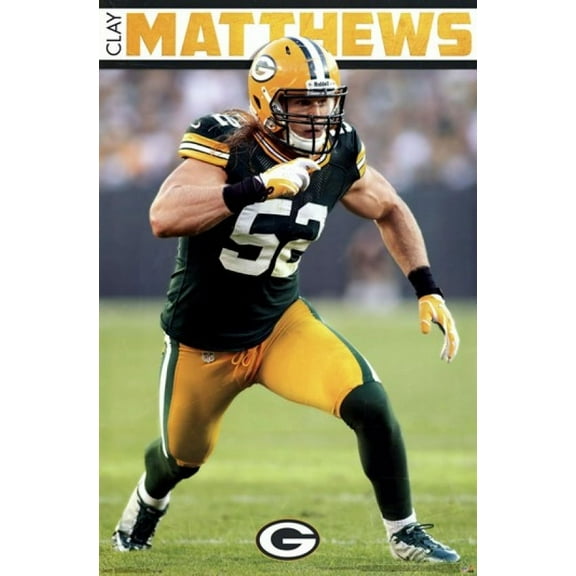 Green Bay Packers - Clay Matthews 2013 Poster Print (24 x 36)