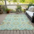 thumbnail image 6 of Addison Rugs Chantille Indoor/Outdoor Transitional Floral Mint Washable Rectangle Rug, 5' x 7'6", 6 of 6