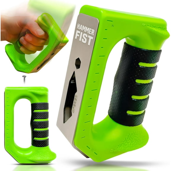 Hammer Fist Adaptive Multi Tool, Ergonomic & Lightweight Hammer with 3 Strike Angles, Built-in Hex Drive, Nail Puller, Bottle Opener & Ruler, Ideal for Tight Spaces, DIY Projects & Father’s Day Gifts