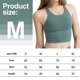 thumbnail image 2 of Ropa interior deportiva para mujer con almohadilla extraíble, sexy, con cordones en la espalda cruzada, chaleco de entrenamiento para yoga, color verde neblina, 2 of 6