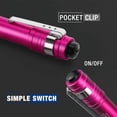 thumbnail image 3 of Linterna LED WORKPRO de aluminio con clip rosa, 2 pilas AAA, paquete de 4, 3 of 8