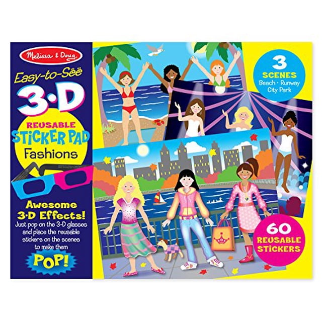 Almohadilla adhesiva reutilizable 3D fácil de ver de Melissa & Doug - Modas Melissa & Doug 9374