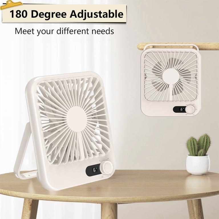 Dximrx Small Desk Fan, USB Rechargeable, 5000mAh Battery photo 4