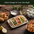 thumbnail image 2 of 24PCS Disposable Taco Holders for Party, Premium Paper Taco Plates with 3 Dividers, Fiesta Tacos Holder Tray for Taco Tuesday Bar Serving Set, Decorations Supplies, 2 of 6