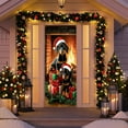 thumbnail image 5 of Christmas Door Cover under $5! CQCYD Christmas Door Cover Decoration Xmas Large Photography Background Banner Porch Sign for Winter Indoor Outside Front Door Banner Farmhouse Party Supplies, 5 of 9