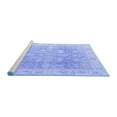 thumbnail image 2 of Ahgly Company Machine Washable Indoor Square Oriental Blue Traditional Area Rugs, 7' Square, 2 of 4