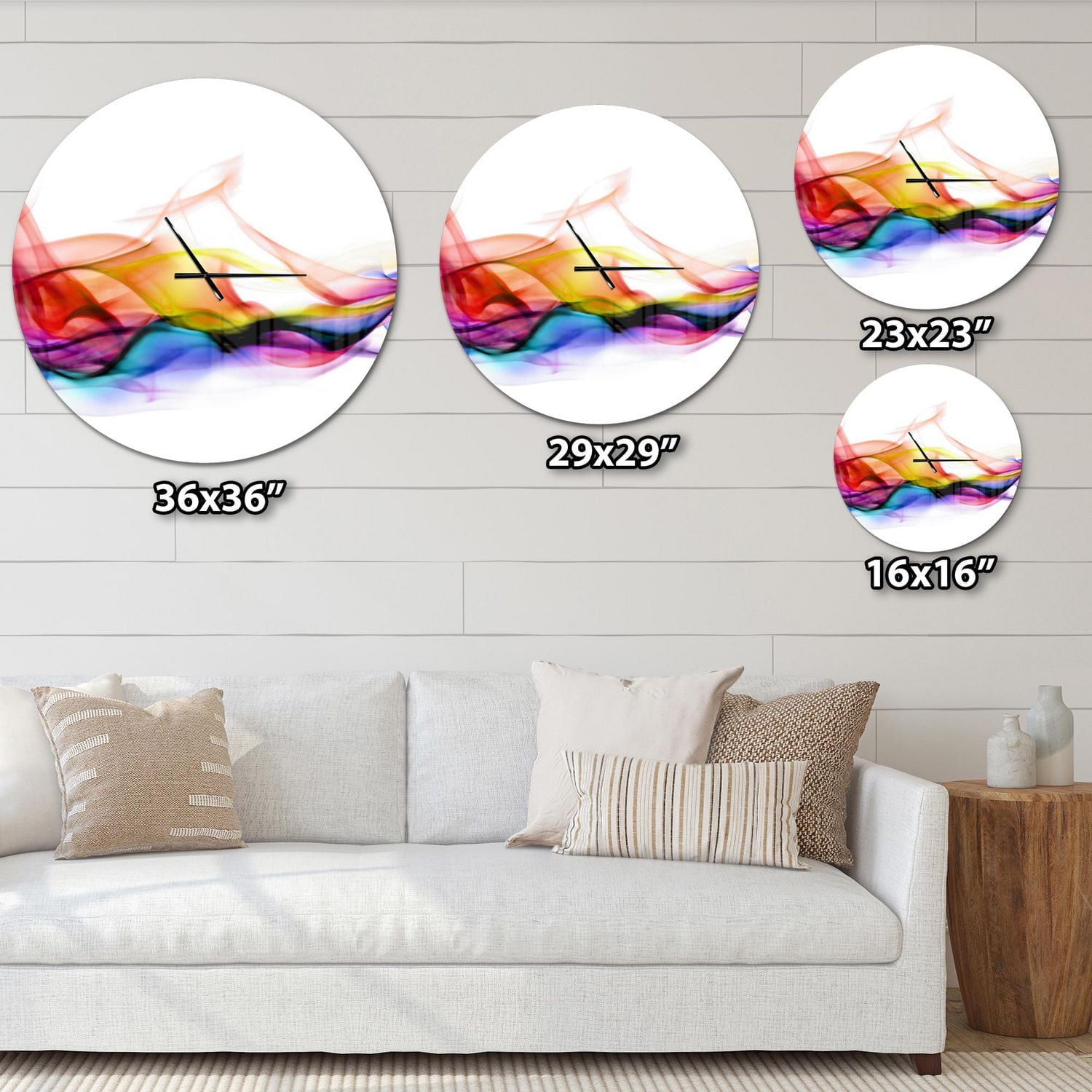 Designart 'Abstract Smoke ' Modern wall clock