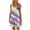 Purple #3, variant on XWSHYW Summer Dresses for Women 2025 Fashion Striped Pattern Crew Neck Holiday Party Dresses Sexy Sleeveless Loose Fit Beach Mid-Length Dress