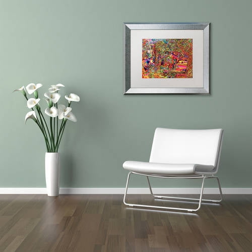 Trademark Fine Art "One Inch Further" Canvas Art by Josh Byer, White Matte, Silver Frame