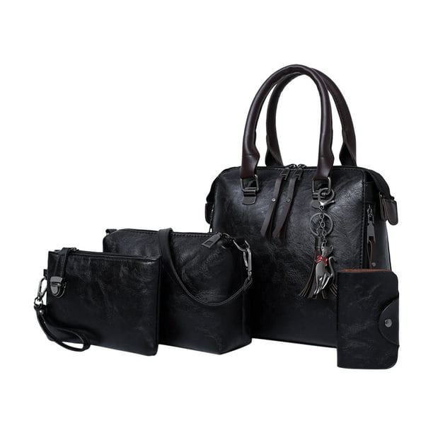 Conjunto de bolsos de hombro para mujer, bolso bandolera, cartera, bolso de mano, bolso de hombro, bolso tipo cartera con asa superior, conjunto de monedero