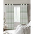 thumbnail image 3 of Fsddascl Sage Green Stripe Blackout Curtains for Bedroom/Living Room, Thermal Insulated Kitchen Curtains, Abstract Art Modern Vertical Striped Grommet Darkening Window Treatment Drapes 52"x63"x2, 3 of 8