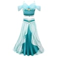 thumbnail image 7 of Phenas Jasmine Costume for Girls Arabian Sequined Princess Dress Up Princess Cosplay Costumes for Kids, 7 of 7