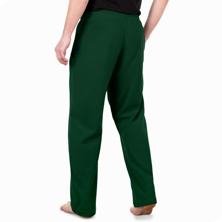 Bare Home Men s Flannel Pajama Pants 100 Cotton Lounge and Sleep Large Forest Green Walmart
