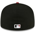 thumbnail image 4 of Men's New Era  Black/Red Arizona Diamondbacks Road Authentic Collection On-Field 59FIFTY Fitted Hat, 4 of 6