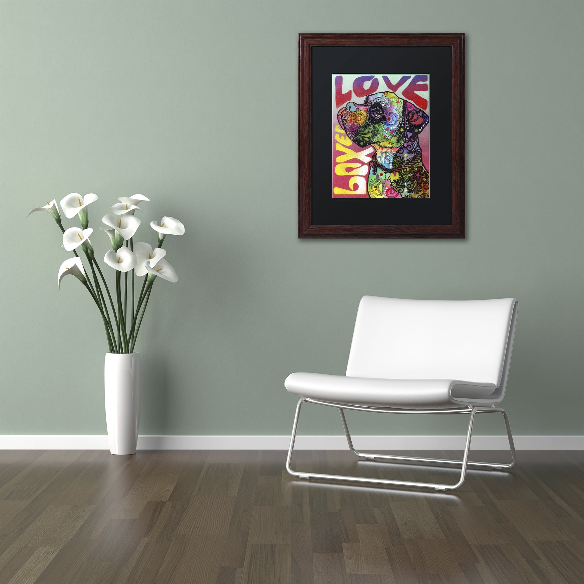 Trademark Fine Art 'Boxer Luv' Matted Framed Art by Dean Russo