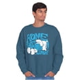 thumbnail image 5 of Retro Groovy Home Sweet Smurf Cartoon Sweatshirt for Men or Women Brisco Brands S, 5 of 6