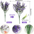 thumbnail image 3 of Zukuco 24 Bundles Artificial Lavender Flowers Outdoor UV Resistant Plastic Artificial Plants Fake Shrubs Flowers Greenery Bushes for Outdoor Garden Home Porch Box Decor(Purple), 3 of 7