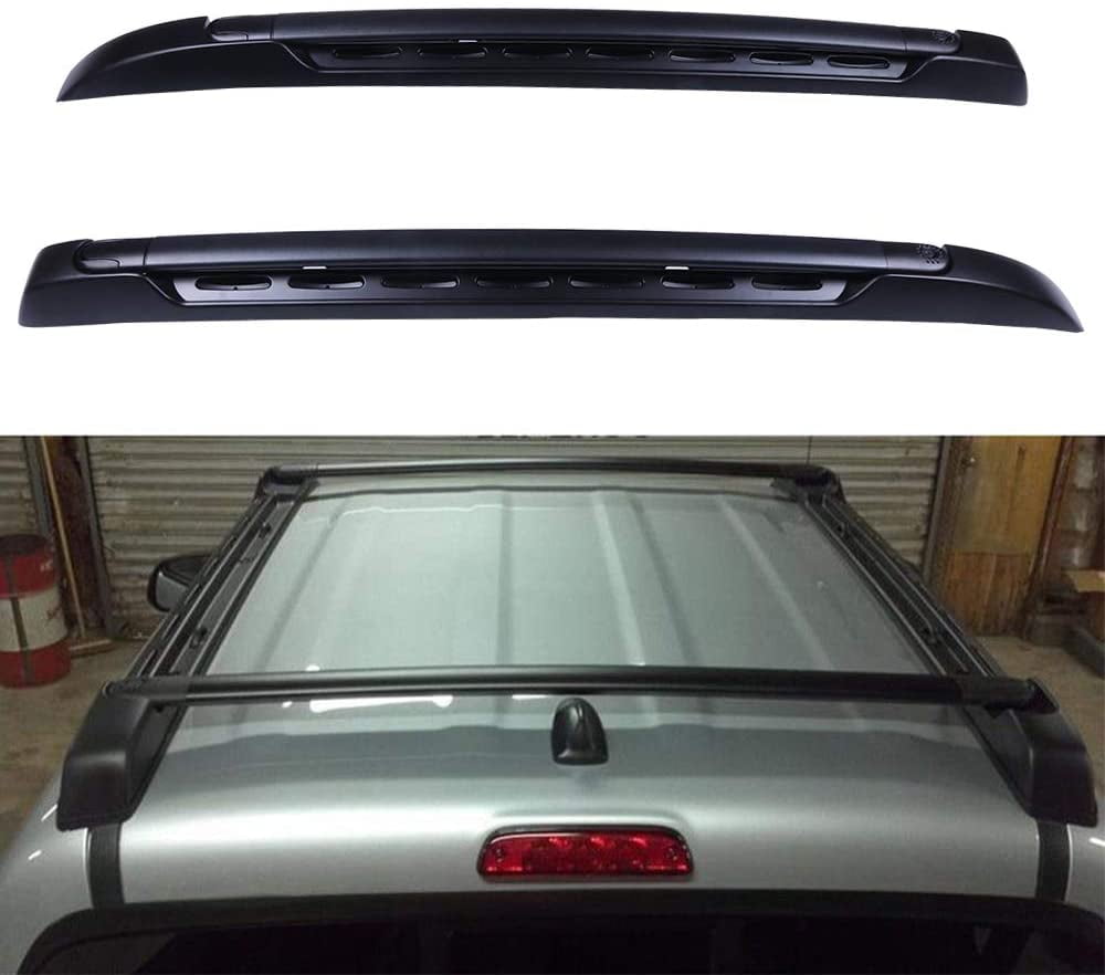Toyota Tacoma 4dr Pick Up Double Cab 2005 to 2015 Compatible with Rhino-Rack Vortex 2500 RS Black 2 Bar Roof Rack
