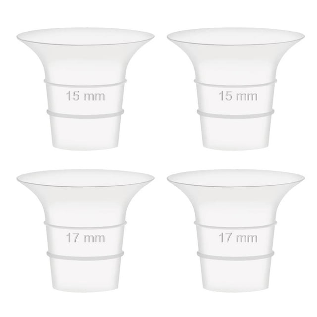 Juego de 4 Insertos de Brida para Sacaleches Maymom de 15 y 17 mm