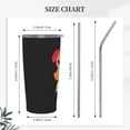 thumbnail image 5 of The Powerpuff Girls Car Cup With Straw 20oz Stainless Steel Tumbler Push-Pull Lid Sports Water Bottle Insulated Travel Cup, 5 of 8
