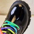 thumbnail image 5 of MuXiKeJi Girls Rainbow colors Ankle Boots Side Zip Comfort Non- Boot Lace Up Outdoor Combat Boot(Toddler/Little Kid/Big Kid), 5 of 9