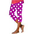 thumbnail image 3 of Nfurl Women High Waisted Capri Leggings Casual Polka Dot Print Cropped Pants Tummy Control Yoga Pants Athletic Running Workout Leggings, 3 of 7